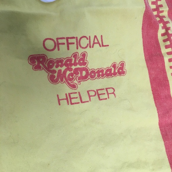 McDonald’s apron child size VTG 1970s RARE - Picture 4 of 8
